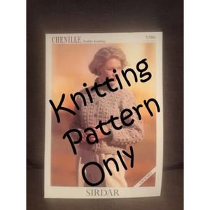 New Sirdar 5386 Chenille Ladies Cardigan Sweater Double Knitting Pattern